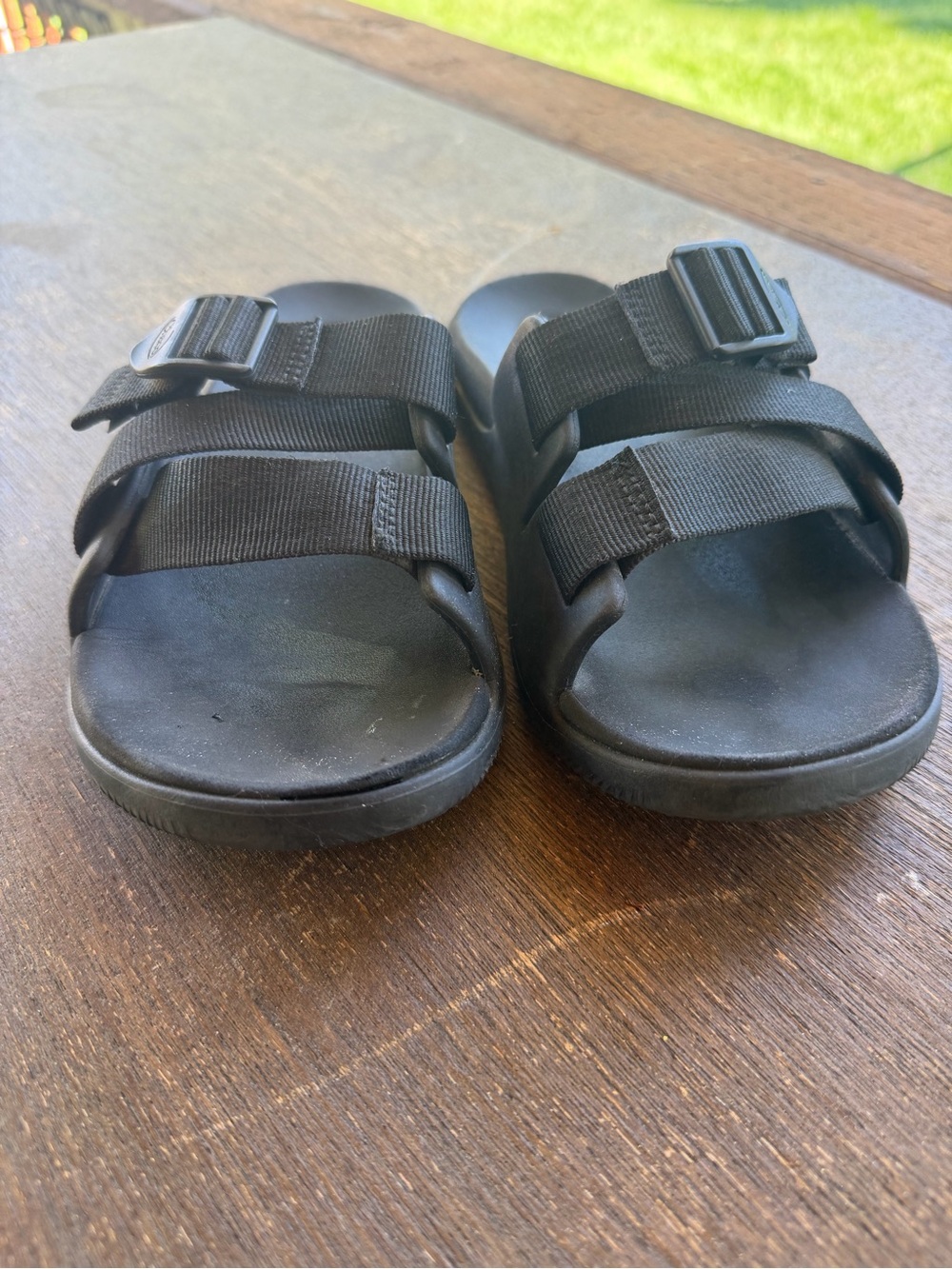 Chaco Chillos Slides Black Adjustable Strap Slide Sandals View 2